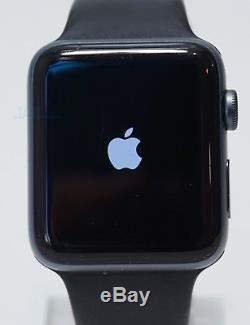 Apple Watch Series 2 Space Gray Aluminum Case 42mm Black Sport Band MP062LL/A