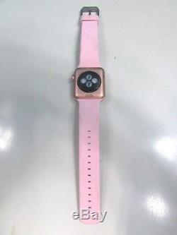 Apple Watch Series 3 38mm Gold Aluminium Case with Pink Band, DEMO