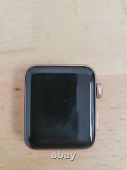Apple Watch Series 3 38mm Gold Aluminum Cellular iCloud for Parts Good LCD