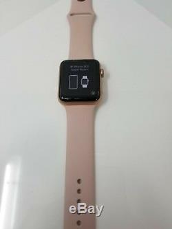 Apple Watch Series 3 42mm Gold Aluminum Pink Sport Band (gps) Broken Screen