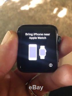 Apple Watch Series 3 42mm Space Gray Aluminium Case with Black Sport Band GPS +