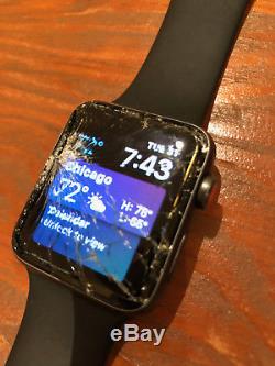 Apple Watch Series 3 Cellular+GPS w many bands Cracked Screen Free Ship