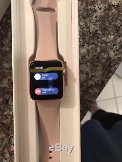 Apple Watch Series 3 Gold Watch Band Sand Pink 42mm GPS + CELLULAR. Cracked