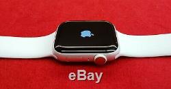 Apple Watch Series 4 44 mm Aluminum Case with White Sport Band, BAD ESN, A1976