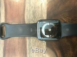 Apple Watch Series 4 44 mm Space Gray Aluminum Case with Black Read Description