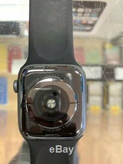Apple Watch Series 4 44mm Space Gray Aluminum Case With Black Sport Band LOCKED