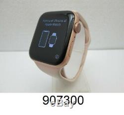 Apple Watch Series 4 A1976 GPS 44mm Rose Gold Smartwatch S/M Pink Band
