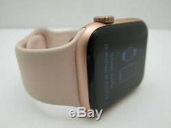 Apple Watch Series 4 A1976 GPS 44mm Rose Gold Smartwatch S/M Pink Band