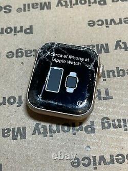 Apple Watch Series 5 GPS LTE Cellular 40mm Gold Smartwatch Cracked Screen No IC