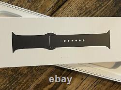 Apple Watch Series 6 44mm Space Gray Aluminum, Black Sport Band CRACKED BACK