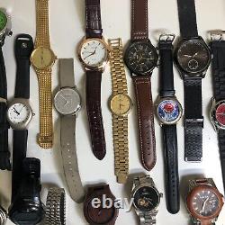 Approx 24 Assorted Mens Watches Untested Vintage New Parts Repair Good