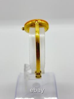 As-Is GUCCI 11/12 Change Bezel Watch White Dial Gold Not tested For Parts
