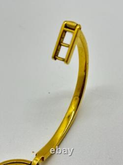 As-Is GUCCI 11/12 Change Bezel Watch White Dial Gold Not tested For Parts