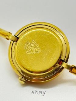 As-Is GUCCI 11/12 Change Bezel Watch White Dial Gold Not tested For Parts