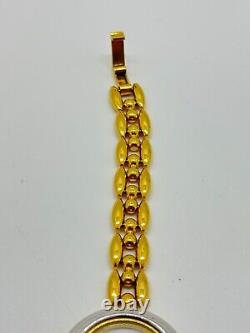As-Is GUCCI 11/12 Change Bezel Watch White Dial Silver For Parts Or Repair