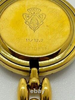 As-Is GUCCI 11/12 Change Bezel Watch White Dial Silver For Parts Or Repair