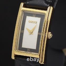 As-Is GUCCI 2600L Black Gold Plated Women's Watch Not tested For Parts
