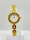 As-Is GUCCI Change Bezel 11/12.2 Watch Gold Dial metal Not tested For Parts