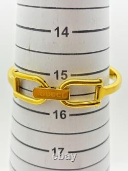 As-Is Gucci 1500L Watch Ladies 12mm Vintage Gold Black Not tested For Parts
