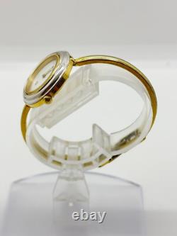As-Is Gucci Change Bezel 1100-L Wrist Watch Silver Gold Not tested For Parts