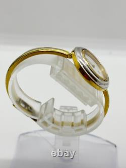 As-Is Gucci Change Bezel 1100-L Wrist Watch Silver Gold Not tested For Parts