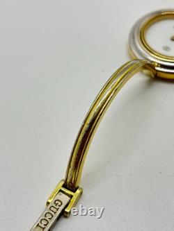 As-Is Gucci Change Bezel 1100-L Wrist Watch Silver Gold Not tested For Parts