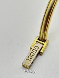 As-Is Gucci Change Bezel 1100-L Wrist Watch Silver Gold Not tested For Parts