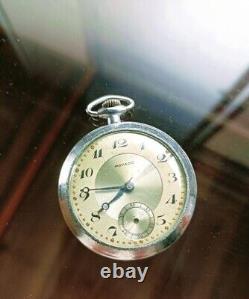 As is for parts Antique movado pocket watch vintage manual winding JUNK