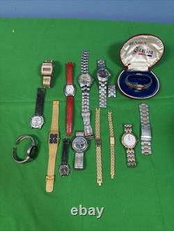 Assorted Brands Watch Lot for Parts Or Repair 13 Pieces Some Unique Pieces