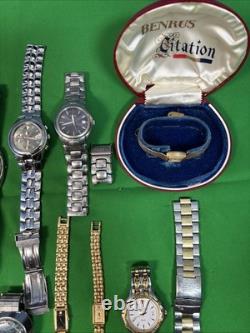 Assorted Brands Watch Lot for Parts Or Repair 13 Pieces Some Unique Pieces