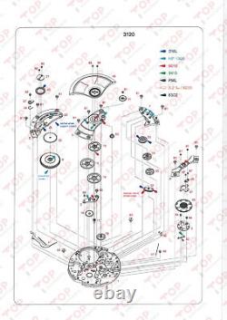 Audemars Piguet Cal 3120 Watch Movement Timed Balance Wheel Hairspring Part 43