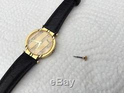 Authentic Ladies Piaget Polo 18K Gold & Diamonds Quartz Watch For Parts/Repair
