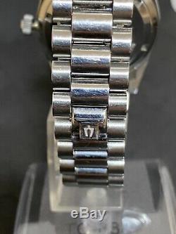 BULOVA SUPER SEVILLE AUTOMATIC DAY&DATE SILVER DIAL MEN'S WATCH For Parts