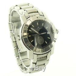 Baume & Mercier 65353 Black Dial Auto Stainless Steel Watch For Parts Or Repairs