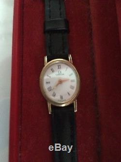 Beautiful 9ct gold omega ladies watch not working -selling for spares or repair