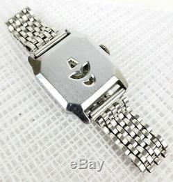 Beautiful Vintage Gents Art Deco Jump Hour Chrome Plate Watch