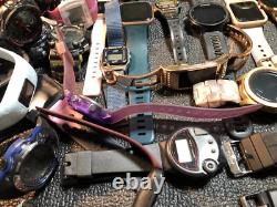 Big Digital Watch Lot For Part Or Repair Garmin, Apple, Casio, Timex, Shark, Samsung