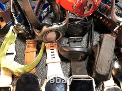Big Digital Watch Lot For Part Or Repair Garmin, Apple, Casio, Timex, Shark, Samsung
