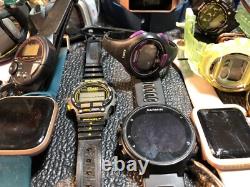Big Digital Watch Lot For Part Or Repair Garmin, Apple, Casio, Timex, Shark, Samsung