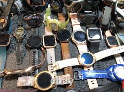 Big Digital Watch Lot For Part Or Repair Garmin, Apple, Casio, Timex, Shark, Samsung