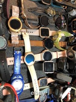 Big Digital Watch Lot For Part Or Repair Garmin, Apple, Casio, Timex, Shark, Samsung