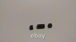 Black rubber parts (lot of 3) for Montega R9 Watch bracelet link. VERY VERY RARE