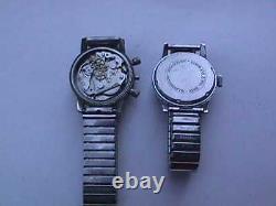 Bradley CHRONOGRAPH NO CASE BACK and DIVE DIVER STYLE WATCH PARTS ASIS PARTS