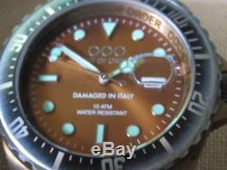 Brand NEW OOO Out Of Order Casanova Mens Damaged in Italy Diver's Watch