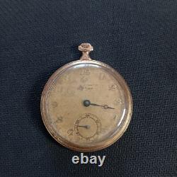 Breguet Spiral movement pocket watch gold plated 1920 not working