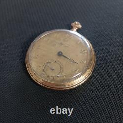 Breguet Spiral movement pocket watch gold plated 1920 not working