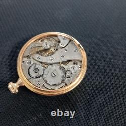 Breguet Spiral movement pocket watch gold plated 1920 not working