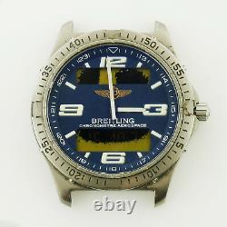 Breitling Aerospace E75362 Digital/analog Blue Dial Watch Head For Parts/repairs