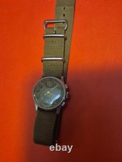 British Military Chronograph WWII watch 1/5 T. P. VENUS 170 For Repair + Parts