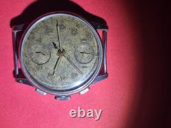 British Military Chronograph WWII watch 1/5 T. P. VENUS 170 For Repair + Parts